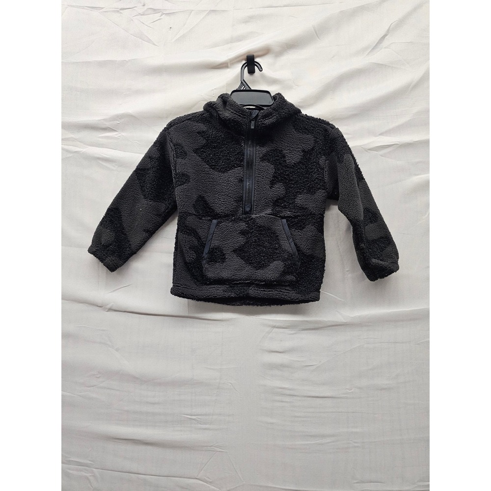 All in‎ Motion Boys Camo High Pile Fleece Hoodie Black Polyester Workout Size XS